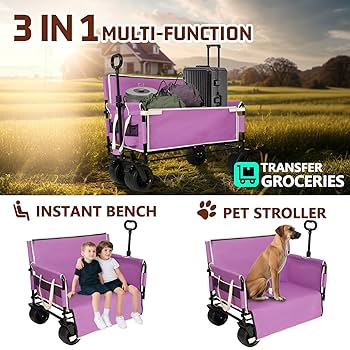 Amazon.com : 3-in-1 Convertible Folding Wagon Cart with